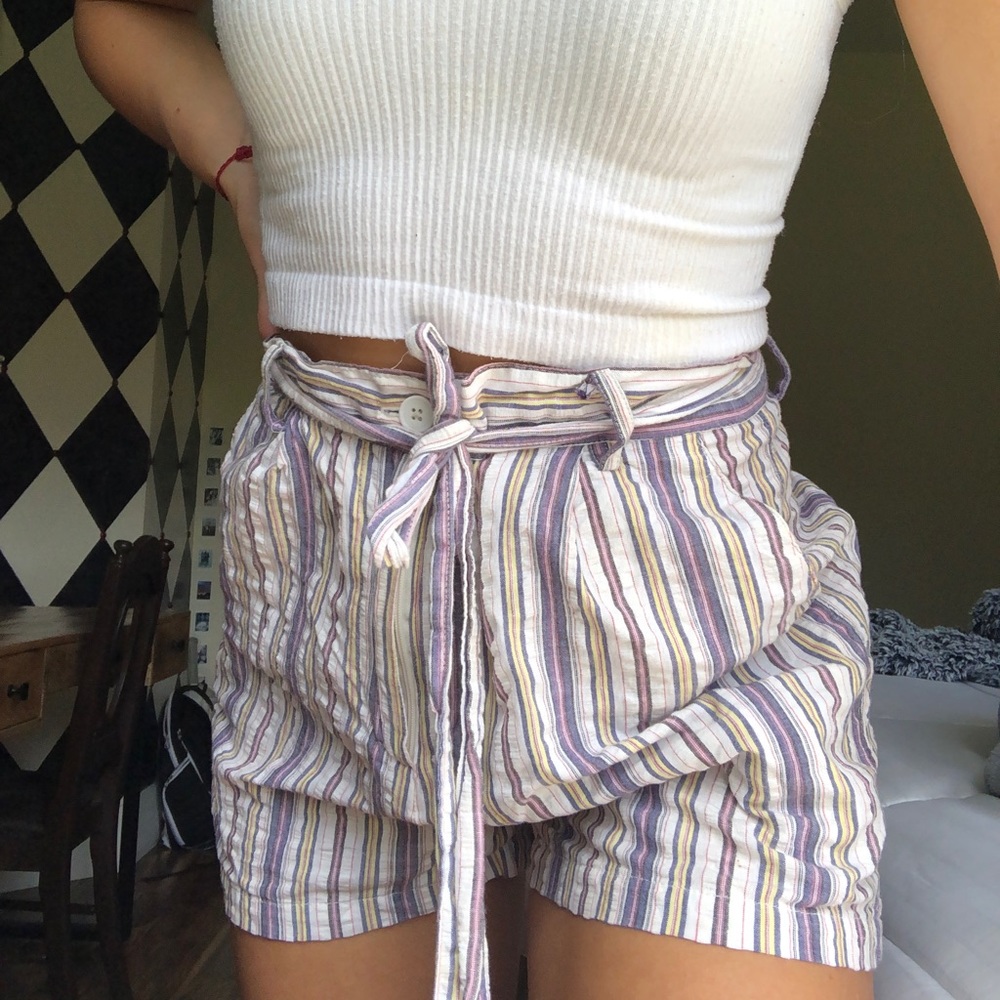 Nastygal striped pastel shorts